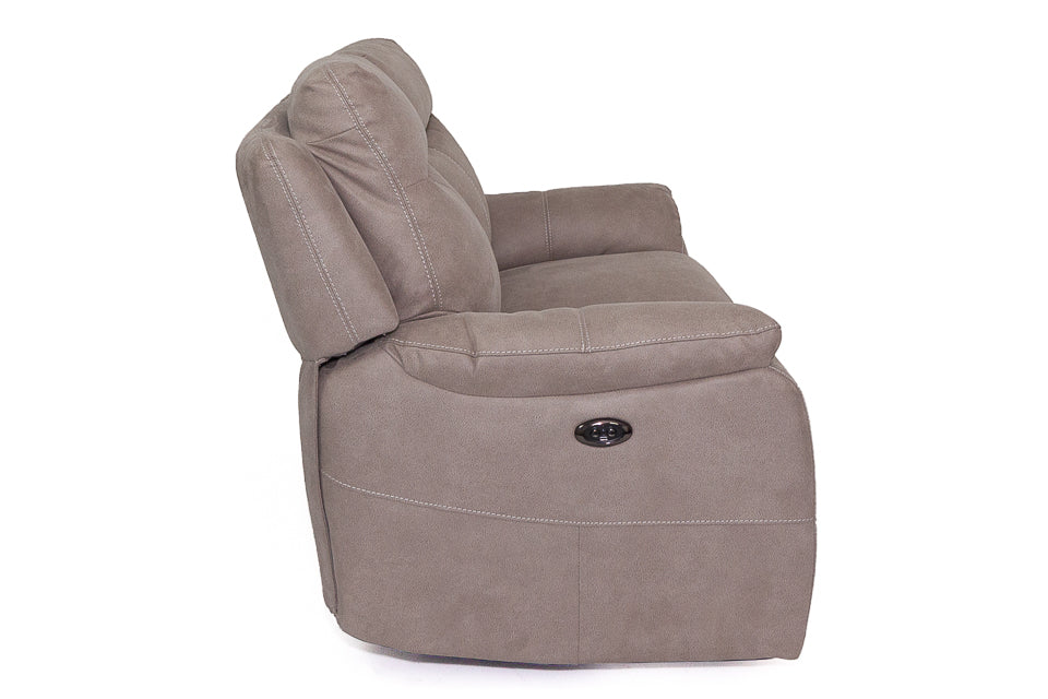 Vada - Cream Fabric 2 Seater Power Recliner Sofa