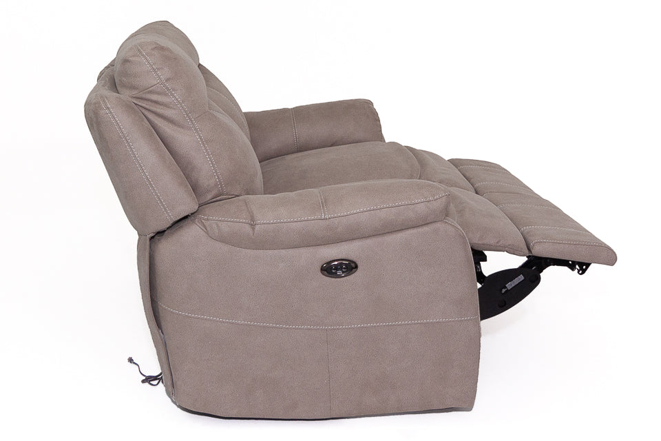 Vada - Cream Fabric 2 Seater Power Recliner Sofa