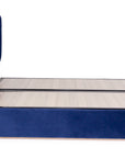 Veria - Blue Fabric 4Ft6In Double Bed Frame