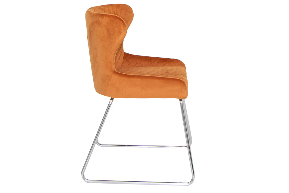 Vista - Orange Fabric Dining Chair
