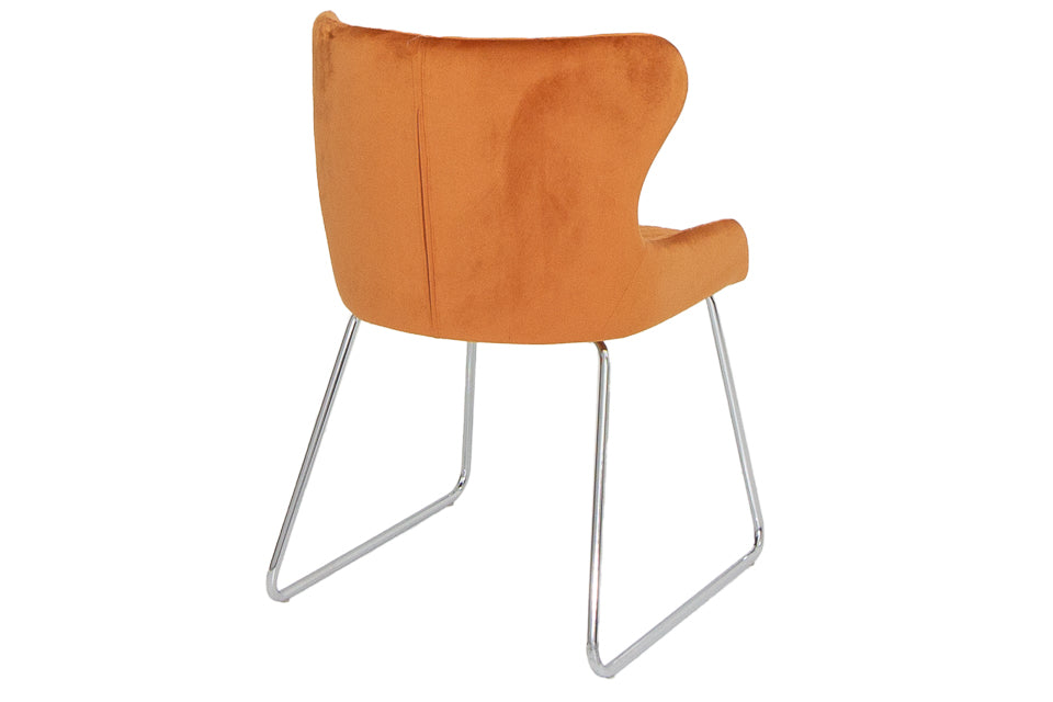 Vista - Orange Fabric Dining Chair