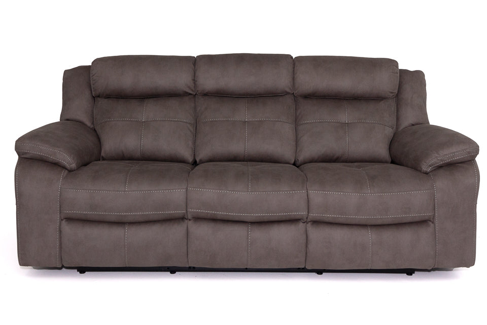 Yvette - Grey Fabric 3 Seater Recliner Sofa