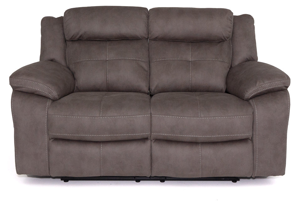 Yvette - Grey Fabric 2 Seater Recliner Sofa