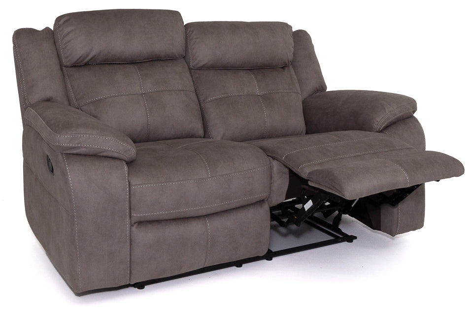 Yvette - Grey Fabric 2 Seater Recliner Sofa