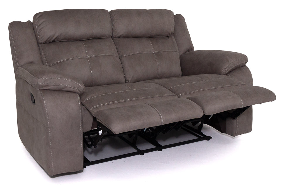 Yvette - Grey Fabric 2 Seater Recliner Sofa