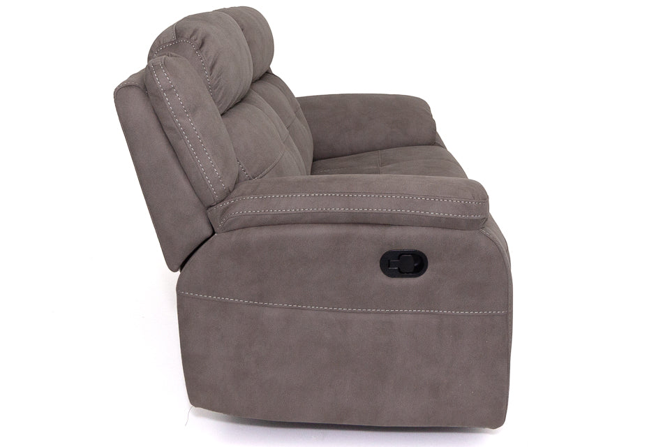 Yvette - Grey Fabric 2 Seater Recliner Sofa