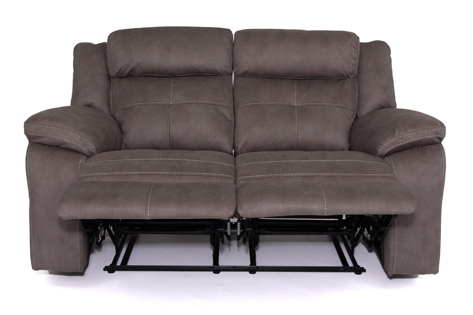 Yvette - Grey Fabric 2 Seater Recliner Sofa