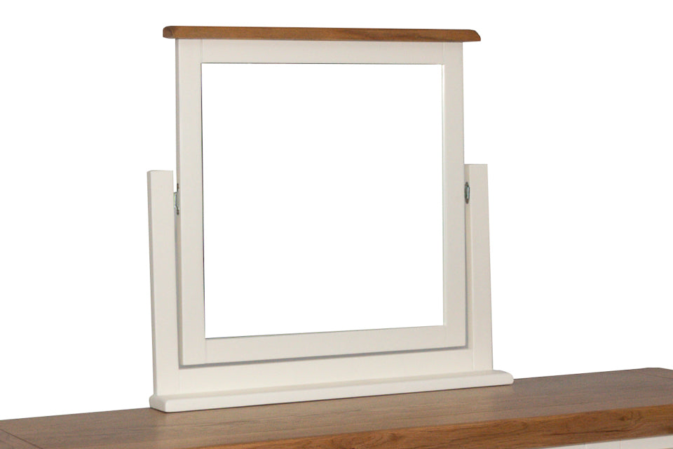 milena dresser mirror with oak trim